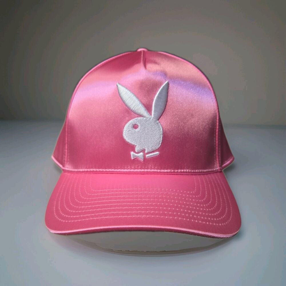 Lids Playboy Pink Satin SnapBack Hat